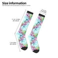 thumbnail image 5 of Balery Dragonfly Floral Printed Novelty Socks Men's Women's Crew Socks Sports Socks Knee High Socks Cotton Socks Quirky and Cool Socks, 5 of 9