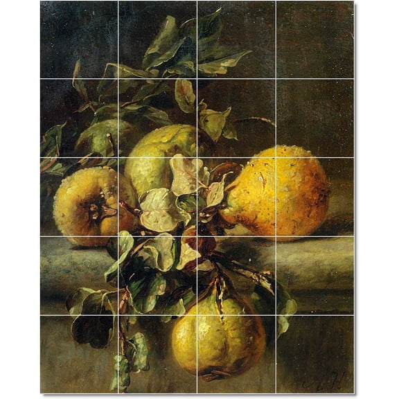 Ceramic Tile Mural-Adriana-Johanna Haanen Flowers Tile Mural House Decor Decor. 17" w x 21.25" h using (20) 4.25 x 4.25 ceramic tiles