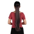 thumbnail image 3 of Peluca de extensión de cabello largo y liso para mujer, con clip para cola de caballo, pieza de cabello postizo, 3 of 10