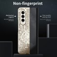 thumbnail image 6 of MonsDirect for 7.6 inch Samsung Galaxy Z Fold 4 5G 2022 Case, Mechainical Gear Clear Plating Frame Hard PC Back Shell With Screen Protector, Slim Folding Hinge Protection for Galaxy Z Fold 4, Gold, 6 of 7