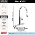 thumbnail image 4 of Delta Nicoli Chrome Kitchen Faucet with Pull Down Sprayer, Modern Single Hole Kitchen Sink Faucet, Single Handle, Chrome, 4 of 7