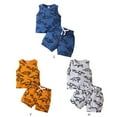 thumbnail image 7 of GYRATEDREAM Toddler Baby Boy Summer Outfits Dinosaur Print Sleeveless Tank Tops Stretch Casual Shorts Set Cute Newborn Clothes, 12-18M, 7 of 7