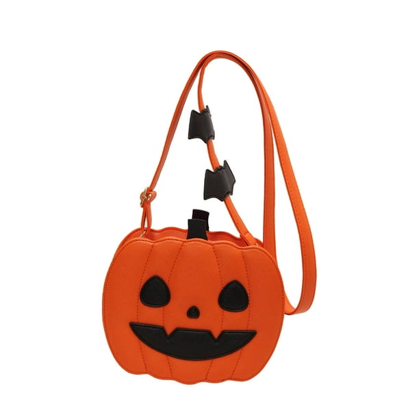 Bolso bandolera Yinane de calabaza para mujer naranja para Halloween