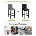 thumbnail image 3 of Game Controller Bar Stool Covers Set of 2, Modern Art Gaming Handheld Black Stretch Washable Bar Chair Covers with Backs, Removable Pub Counter Height Chair Cover for Kitchen Dining Room Cafe, 3 of 7