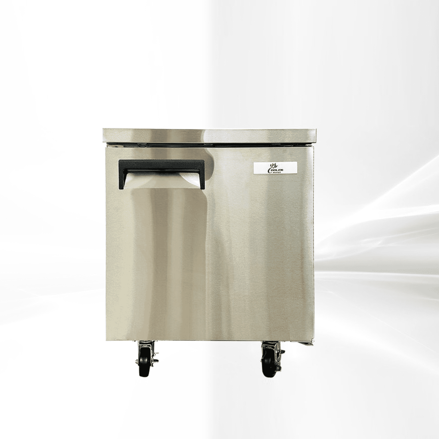 27 inch 6.3 cu.ft, 35 1/2" heigh Commercial Undercounter  refrigerator, Solid Doors, stainless steel exterior, NSF certified.