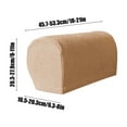 thumbnail image 3 of Sofa Armrest Cover 2 Pack | Elastic Plaid Pattern Solid Color | Thickened Non-Slip Protective Sleeve | Polyester | All Season Durability | 45.7x20.3x16.5cm | Navy Khaki Dark Gray Light Blue, 3 of 6