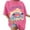 Hot Pink, variant on Womens T Shirts Loose Fit Summer Tops Casual Crew Neck Oversize Short Sleeve Style Women's T-Shirts Graphic Tees Hot Pink XXL