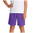 thumbnail image 5 of Gubotare Boys Graphic Shorts Boys' School Uniform Flat Front Shorts Moisture Wicking Performance Fabric Wrinkle & Fade Resistant Size 12-13 (Purple,12-13 Years), 5 of 8