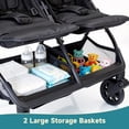 thumbnail image 6 of Double Tandem Stroller for 2 Kids Side by Side(6-36 months) - Ultra-Lightweight Self-Standing, Multi-Position Recline, UPF50+ Canopy, All-Terrain Shock Absorption, Large Storage, Easy Fold for, 6 of 10