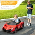 thumbnail image 3 of UBesGoo 12V Licensed Lamborghini Electric Ride on Cars for Kids, Powered Ride on Toys Cars for Girl Boys, with Parent Remote Control, Bluetooth Music - Red, 3 of 11