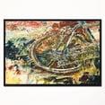 thumbnail image 2 of Designart - Mountain Bike Oil Painting - Abstract Framed Canvas Artwork, 2 of 4