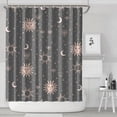 thumbnail image 2 of Gothic Shower Curtain Set - Dark Celestial Moon & Star Print, Mystical Cosmic Bath Decor, Waterproof Polyester 72"x84", Goth Aesthetic Gift, 2 of 5