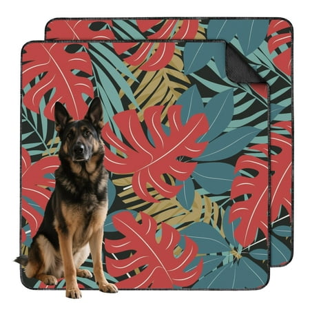 Non-Slip Washable Pee Pads for Pets Vibrant Hawaiian Paradise Prints Ideal for Crate Lining and Floor Protection 48 x48