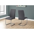thumbnail image 2 of Bowery Hill Set of 2 Side Kitchen Faux Leather Dining Chairs - Gray Chrome, 2 of 5