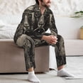 thumbnail image 7 of Lsque Vintage Ram Pilot Pattern Long Sleeve Pajama Set for Men - Soft 2-Piece Sleepwear and Loungewear Set with Pockets, Comfy Nightwear-X-Large, 7 of 7