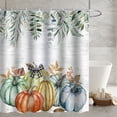 thumbnail image 1 of TIMIFIS Shower Curtain Bathing Curtain Pumpkin Maple Leaf Bathroom Water Proofing Punching Proof Curtain Partition Door Curtain Shower Curtain Shower Curtain Liner, 1 of 6