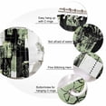 thumbnail image 6 of Shower Curtain Bathroom Set Boho Abstract Geometric Texture Waterproof Fabric Shower Curtains with Grommets&Hooks, Summer Leaves Black Green Privacy Bath Curtain for Bathtub 36x72in, 6 of 9