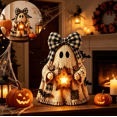 thumbnail image 5 of Halloween Resin Monster Figurine Set, Adorable Handcrafted Pumpkin Ghost Mummy Skeleton Decorations for Rustic Fall Tiered Tray and Mantel Display, 5 of 6
