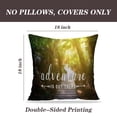 thumbnail image 2 of LALILO Throw Pillow Covers Inspirational Quote Adventure Retro Cushion Cover 18" x 18", 2 Pack, 2 of 6