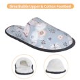 thumbnail image 3 of Fotbe Blue Butterfly Pantuflas Peludas para Mujer con Estampado, Zapatillas de Peluche, Zapatos de Invierno para Casa, Uso Interior y Exterior-Medium, 3 of 8