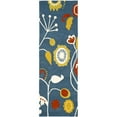 thumbnail image 4 of SAFAVIEH Soho Zoe Floral Wool Runner Rug, Dark Blue/Multi, 2'6" x 8', 4 of 8