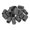 thumbnail image 4 of 20pcs Rubber End Caps 12mm(1/2") ID Vinyl PVC Round Tube Bolt Cap Cover Screw Thread Protectors Dark Grey, 4 of 5