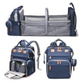 thumbnail image 1 of Mochila pañalera Jeryswet impermeable con puerto USB, azul, 1 of 7