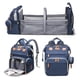 thumbnail image 1 of Mochila pañalera Jeryswet impermeable con puerto USB, azul, 1 of 7