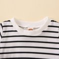 thumbnail image 4 of FLMEI Newborn Baby Boys Girls T-Shirt 2PCS Outfit Infant Summer Striped Short Sleeve Tees Tops + Solid Colour Shorts Cotton Set for 0 Months-3 Years, 4 of 9