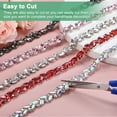 thumbnail image 4 of Uxcell 1-Pack 1 Yarda 14 mm Cadena de Strass de Cristal Cierre Ojo de Caballo para Manualidades/Ropa [Blanco, Cierre Medio], 4 of 7
