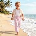 thumbnail image 3 of Favoffer Casual Pants Kids Solid Thin Loose Fit Summer Bottoms Elastic Waist Sports Long Pants Comfortable Daily Wear for Outdoor Play Home Relax Travel Vacation Indoor Leisure 1-10Y, 3 of 7