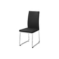 thumbnail image 4 of Dining Chair Set Of 2 Side Upholstered Kitchen Pu Leather Look Black, 4 of 6