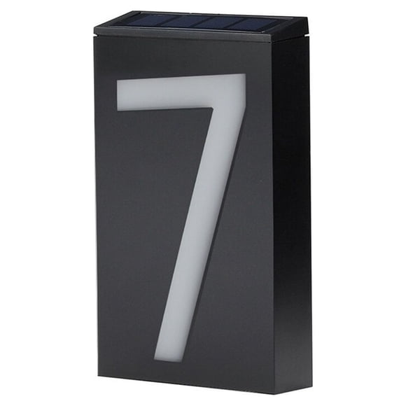 Placa de puerta con luz de número Yuarrent farol de patio de calle recargable