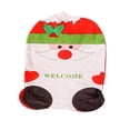 thumbnail image 2 of Funda decorativa para silla navideña de gamuza con imagen vívida, reutilizable para fiestas. Papá Noel, 2 of 9