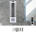 thumbnail image 1 of Estantería organizadora 3 en 1 para fregadero de cocina y baño | Dispensador multifuncional de jabón y detergente, blanco plateado, plástico, 8,46"x2,76"x2,76" | Almacenamiento que ahorra espacio, 1 of 6