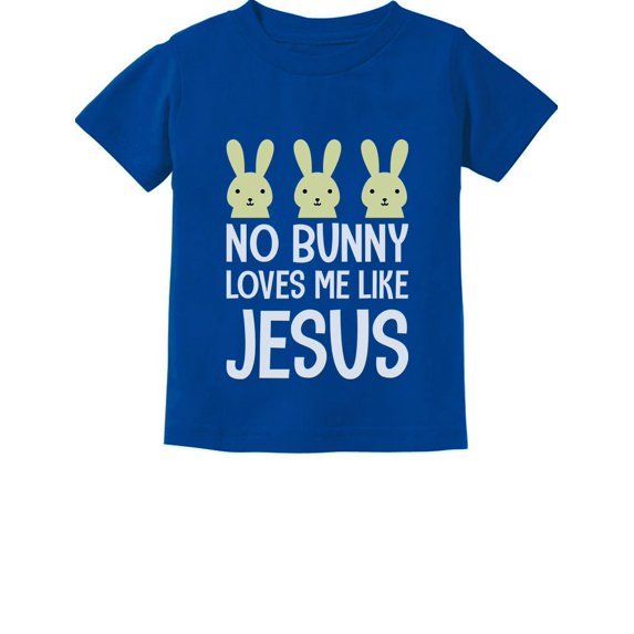 Tstars Boys Unisex Easter Holiday Shirts Easter No Bunny Loves Me Like Jesus Kids Happy Easter Party Shirts Easter Gifts for Boy Toddler Kids T Shirt