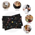 thumbnail image 6 of Rocae Galaxy Printed Heat Resistant Place Mats,Classic Hemstitch Cloth Fabric Placemats Imitation Linen Place Mat Table Mats 18x12 inch, 6 of 9