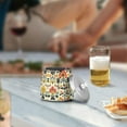 thumbnail image 5 of Yayeee Ashtray with Lid for Cigarette Smokeless Stainless Steel Home Ash Holder, Beige Floral, 5 of 7