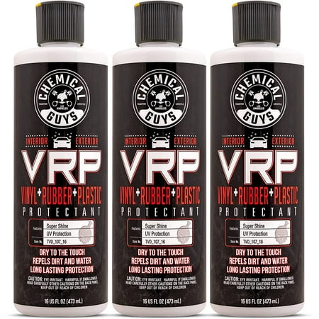 Chemical Guys TVD_107_1603 V.R.P. Vinyl, Rubber and Plastic Non-Greasy Dry-to-The-Touch Long Lasting Super Shine Dressing for Tires, Trim and More, 16 fl oz (3 Pack)