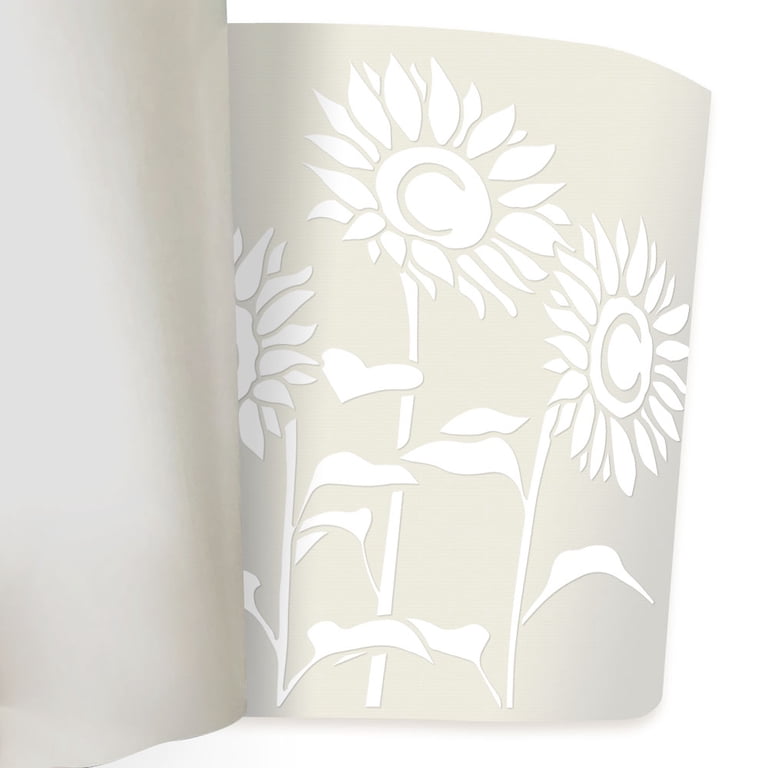 Sunflower Flower Vinyl Decal Sticker - 5x5 Inches White - For Car, Laptop, Notebook, Water Bottle