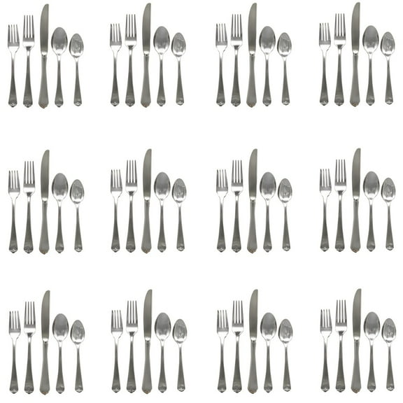 Wallace Lotus 18/8 Stainless Steel 60pc. Flatware Set (Service for Twelve)