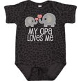 thumbnail image 3 of Inktastic My Opa Loves Me Elephant Boys or Girls Baby Bodysuit, 3 of 5