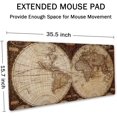 thumbnail image 2 of Extended Gaming Mouse Pad XXL ArtSo Large Keyboard Mat Long Mousepad Desk Decor Writing Pad Non Slip Rubber Base Stitched Edges for Work, Game, Office, Home, 35.5" x 15.7", Vintage World Map, 2 of 6