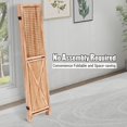 thumbnail image 4 of 4-Panel Wooden Room Divider with Shelves & Holes - 67 Inch Tall Privacy Screen, Freestanding Folding Partition for Home Office, Bedroom,Apartments, 4 of 5