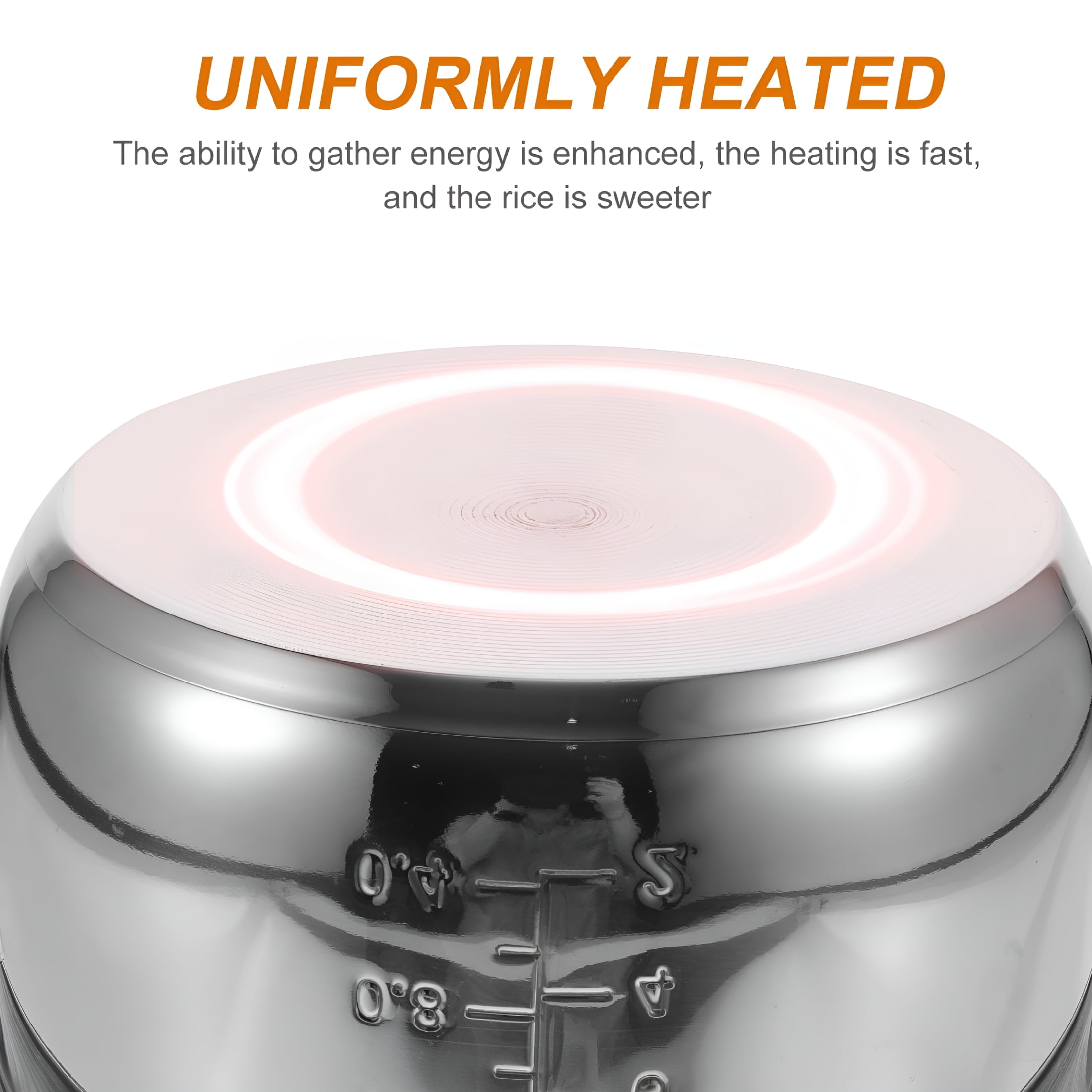 EXLEAF 2026 New Stainless Steel Rice Cooker Inner Pot Non-Stick 3L for Rice Cooker, Slow Cooker, Multicooker Silver