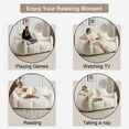 thumbnail image 4 of CQSXDA King Size Fluffy Bean Bag Couch for Adults, Loveseat Sofa with Pillows, No Assembly Indoor Lounge Chair, White, 4 of 11