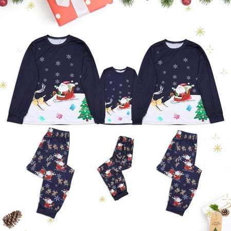 

KEUSN Christmas Print Matching Family Christmas Pajamas Set