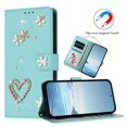 thumbnail image 5 of Leather For Samsung Galaxy S26+ 5G Case Double Layered Heart-shaped Flower Flip Wallet Leather Case, Card Holder Magnetic Closure  Phone Cases Cover With Hand Strap,Green,For Galaxy S26+ (5G), 5 of 8