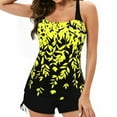 thumbnail image 1 of Plus Size Tankini Swimsuits for Women Two Piece Swim Top Shorts Tummy Control Bathing Suits, 1 of 7