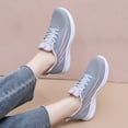 thumbnail image 4 of Domzle Women's Wide Toe Box Walking Shoes Arch Support Tennis Shoes Breathable Non Slip Running Sneakers Gray 40, 4 of 6